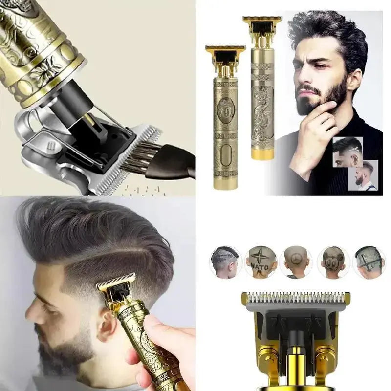 Máquina Profissional Elétrica para Corte de Cabelo e Barba com Design Aleatório - Loja de Corte de Cabelo