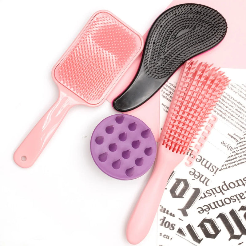Escova para Cabelo Poltopus Kit de Escova Mágica Multifuncional Escova Massageadora Acessórios para Mulheres
