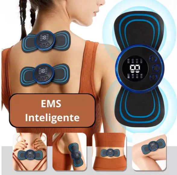Mini Massageador Portátil EMS Elétrico de Estimulação para o Pescoço para Alívio da Dor Muscular Cervical